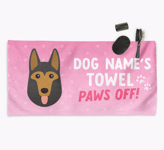 Paws Off Personalized Towel for your {breedFullName}